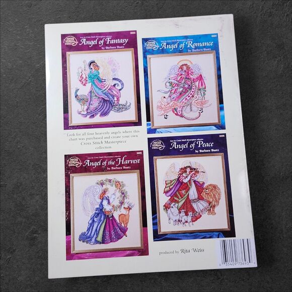 Vintage Barbara Baatz Angel of Fantasy Cross Stitch Pattern Peacock - Picture 2 of 2